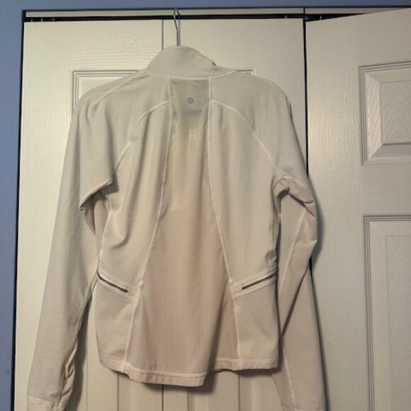 Lululemon white long sleeve zip top - Picture 6 of 8